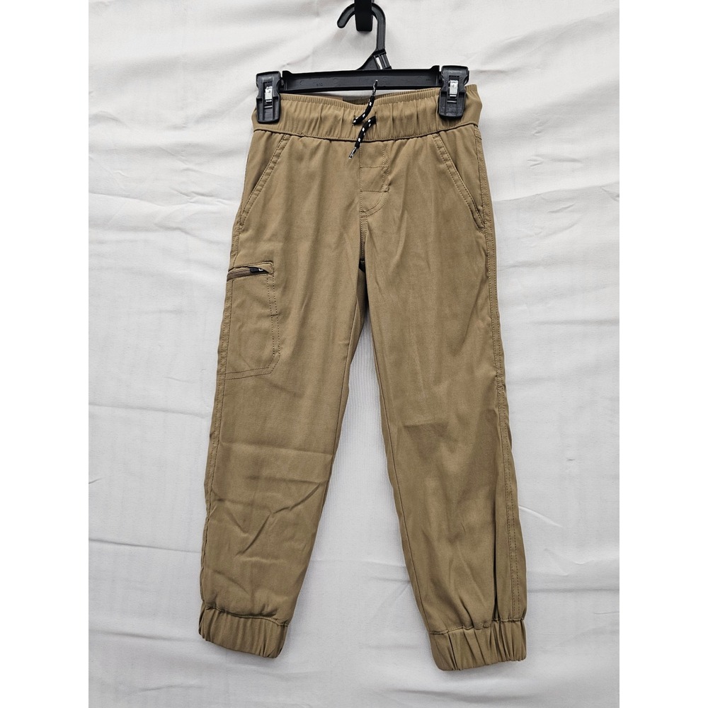 Eddie Bauer Kids Fleece Lined Jogger Pants Brown Nylon Blend Outdoor Size XS 4/5